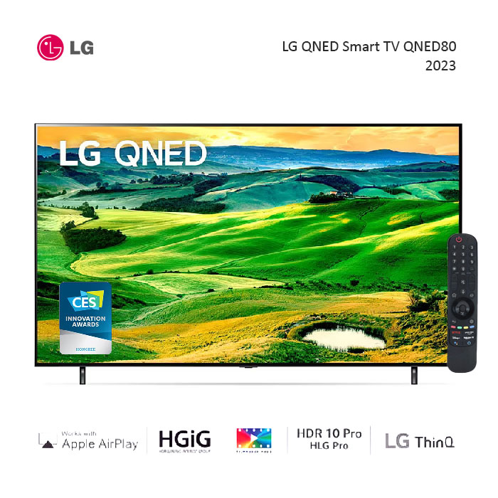 LG 4K Smart UHD AI ThinQ TV QNED80 75" - 75QNED80 | 75QNED80SRA